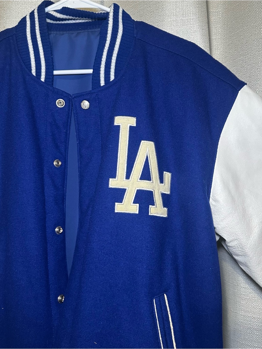 Vintage LA Dodgers Reversible Varsity Jacket Blue White